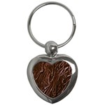 Chocolate Texture, Dark Chocolate Background Key Chain (Heart)