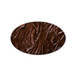 Chocolate Texture, Dark Chocolate Background Sticker (Oval)