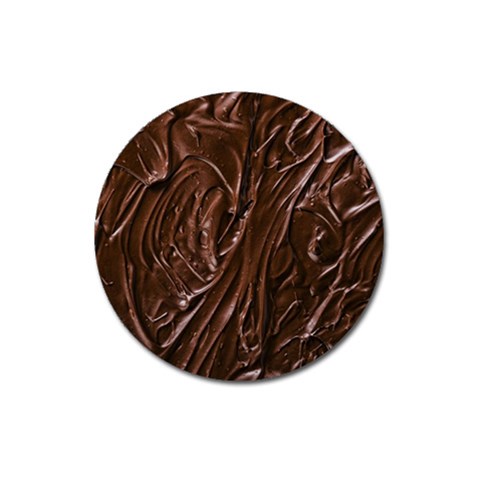 Chocolate Texture, Dark Chocolate Background Magnet 3  (Round) from ArtsNow.com Front