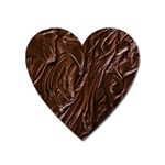 Chocolate Texture, Dark Chocolate Background Heart Magnet