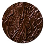 Chocolate Texture, Dark Chocolate Background Magnet 5  (Round)