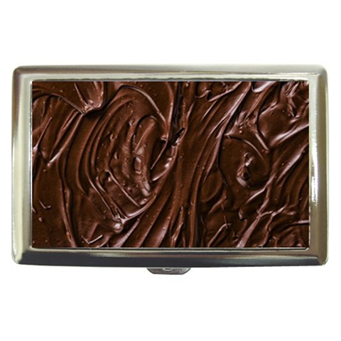 Chocolate Texture, Dark Chocolate Background Cigarette Money Case from ArtsNow.com Front