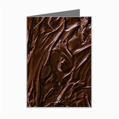 Chocolate Texture, Dark Chocolate Background Mini Greeting Card from ArtsNow.com Left