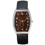 Chocolate Texture, Dark Chocolate Background Barrel Style Metal Watch