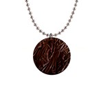 Chocolate Texture, Dark Chocolate Background 1  Button Necklace