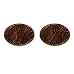 Chocolate Texture, Dark Chocolate Background Cufflinks (Oval)