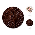 Chocolate Texture, Dark Chocolate Background Playing Cards Single Design (Round)