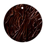 Chocolate Texture, Dark Chocolate Background Round Ornament (Two Sides)