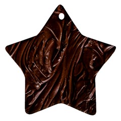 Chocolate Texture, Dark Chocolate Background Star Ornament (Two Sides) from ArtsNow.com Back