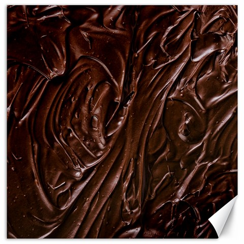 Chocolate Texture, Dark Chocolate Background Canvas 12  x 12  from ArtsNow.com 11.4 x11.56  Canvas - 1