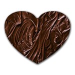 Chocolate Texture, Dark Chocolate Background Heart Mousepad