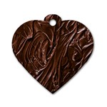 Chocolate Texture, Dark Chocolate Background Dog Tag Heart (One Side)