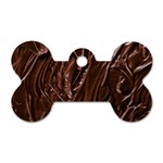 Chocolate Texture, Dark Chocolate Background Dog Tag Bone (Two Sides)