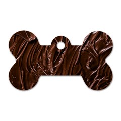 Chocolate Texture, Dark Chocolate Background Dog Tag Bone (Two Sides) from ArtsNow.com Back