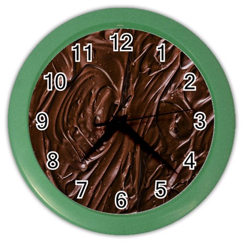 Chocolate Texture, Dark Chocolate Background Color Wall Clock from ArtsNow.com Front