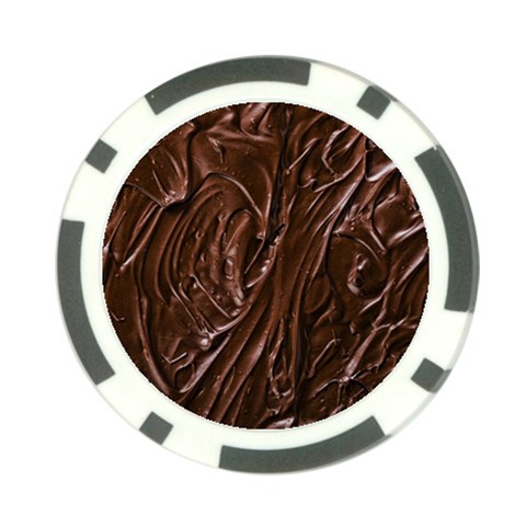 Chocolate Texture, Dark Chocolate Background Poker Chip Card Guard from ArtsNow.com Front