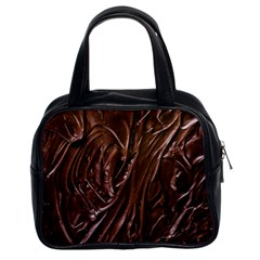 Chocolate Texture, Dark Chocolate Background Classic Handbag (Two Sides) from ArtsNow.com Front