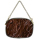 Chocolate Texture, Dark Chocolate Background Chain Purse (Two Sides)