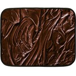 Chocolate Texture, Dark Chocolate Background Two Sides Fleece Blanket (Mini)