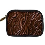 Chocolate Texture, Dark Chocolate Background Digital Camera Leather Case