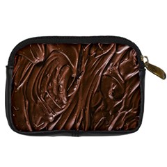 Chocolate Texture, Dark Chocolate Background Digital Camera Leather Case from ArtsNow.com Back