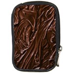 Chocolate Texture, Dark Chocolate Background Compact Camera Leather Case