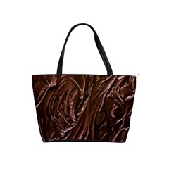 Chocolate Texture, Dark Chocolate Background Classic Shoulder Handbag from ArtsNow.com Front