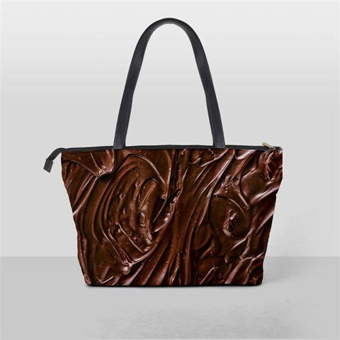 Chocolate Texture, Dark Chocolate Background Classic Shoulder Handbag from ArtsNow.com Back