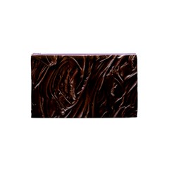 Chocolate Texture, Dark Chocolate Background Cosmetic Bag (Small) from ArtsNow.com Front