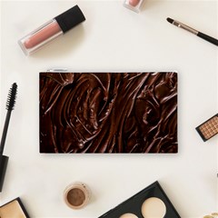 Chocolate Texture, Dark Chocolate Background Cosmetic Bag (Small) from ArtsNow.com Front