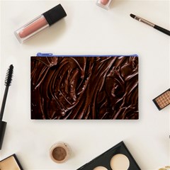 Chocolate Texture, Dark Chocolate Background Cosmetic Bag (Small) from ArtsNow.com Front