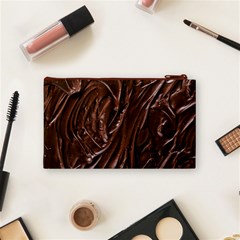 Chocolate Texture, Dark Chocolate Background Cosmetic Bag (Small) from ArtsNow.com Back