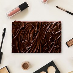 Chocolate Texture, Dark Chocolate Background Cosmetic Bag (Medium) from ArtsNow.com Front