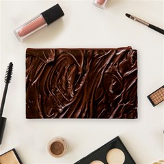 Chocolate Texture, Dark Chocolate Background Cosmetic Bag (Medium) from ArtsNow.com Back