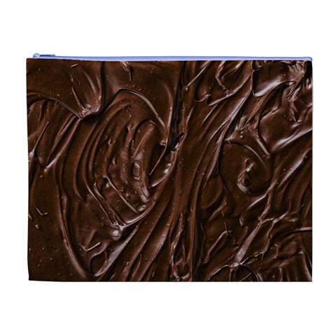 Chocolate Texture, Dark Chocolate Background Cosmetic Bag (XL) from ArtsNow.com Front