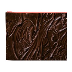 Chocolate Texture, Dark Chocolate Background Cosmetic Bag (XL) from ArtsNow.com Front