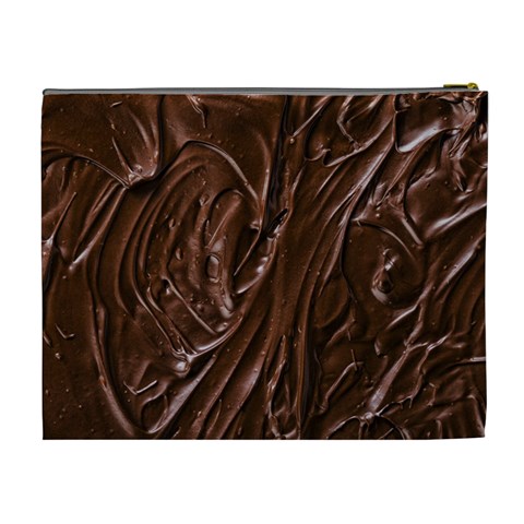 Chocolate Texture, Dark Chocolate Background Cosmetic Bag (XL) from ArtsNow.com Back