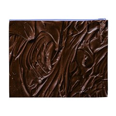 Chocolate Texture, Dark Chocolate Background Cosmetic Bag (XL) from ArtsNow.com Back