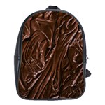 Chocolate Texture, Dark Chocolate Background School Bag (Large)