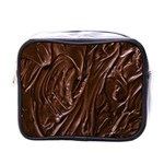 Chocolate Texture, Dark Chocolate Background Mini Toiletries Bag (One Side)