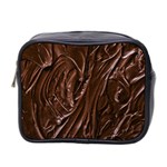 Chocolate Texture, Dark Chocolate Background Mini Toiletries Bag (Two Sides)