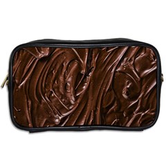 Chocolate Texture, Dark Chocolate Background Toiletries Bag (Two Sides) from ArtsNow.com Back