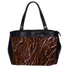 Chocolate Texture, Dark Chocolate Background Oversize Office Handbag (2 Sides) from ArtsNow.com Front