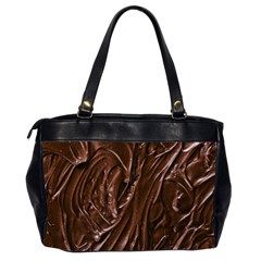 Chocolate Texture, Dark Chocolate Background Oversize Office Handbag (2 Sides) from ArtsNow.com Back