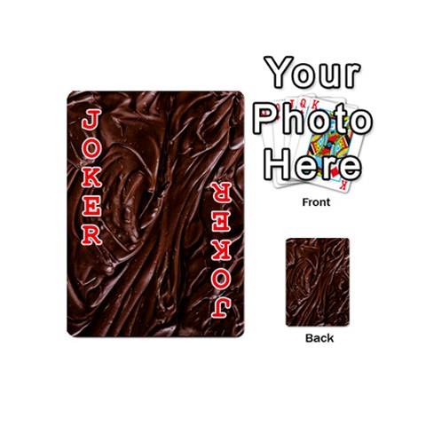 Chocolate Texture, Dark Chocolate Background Playing Cards 54 Designs (Mini) from ArtsNow.com Front - Joker2