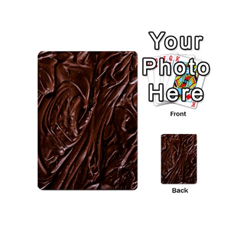 Chocolate Texture, Dark Chocolate Background Playing Cards 54 Designs (Mini) from ArtsNow.com Back