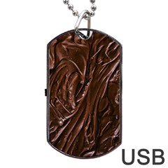 Chocolate Texture, Dark Chocolate Background Dog Tag USB Flash (Two Sides) from ArtsNow.com Front