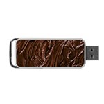 Chocolate Texture, Dark Chocolate Background Portable USB Flash (One Side)