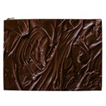 Chocolate Texture, Dark Chocolate Background Cosmetic Bag (XXL)