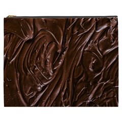 Chocolate Texture, Dark Chocolate Background Cosmetic Bag (XXXL) from ArtsNow.com Front